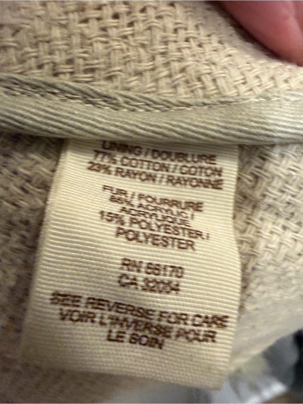 Free People- We The Free Beige Quilted Vest with Olive Faux Fur Trim - Picture 5 of 6